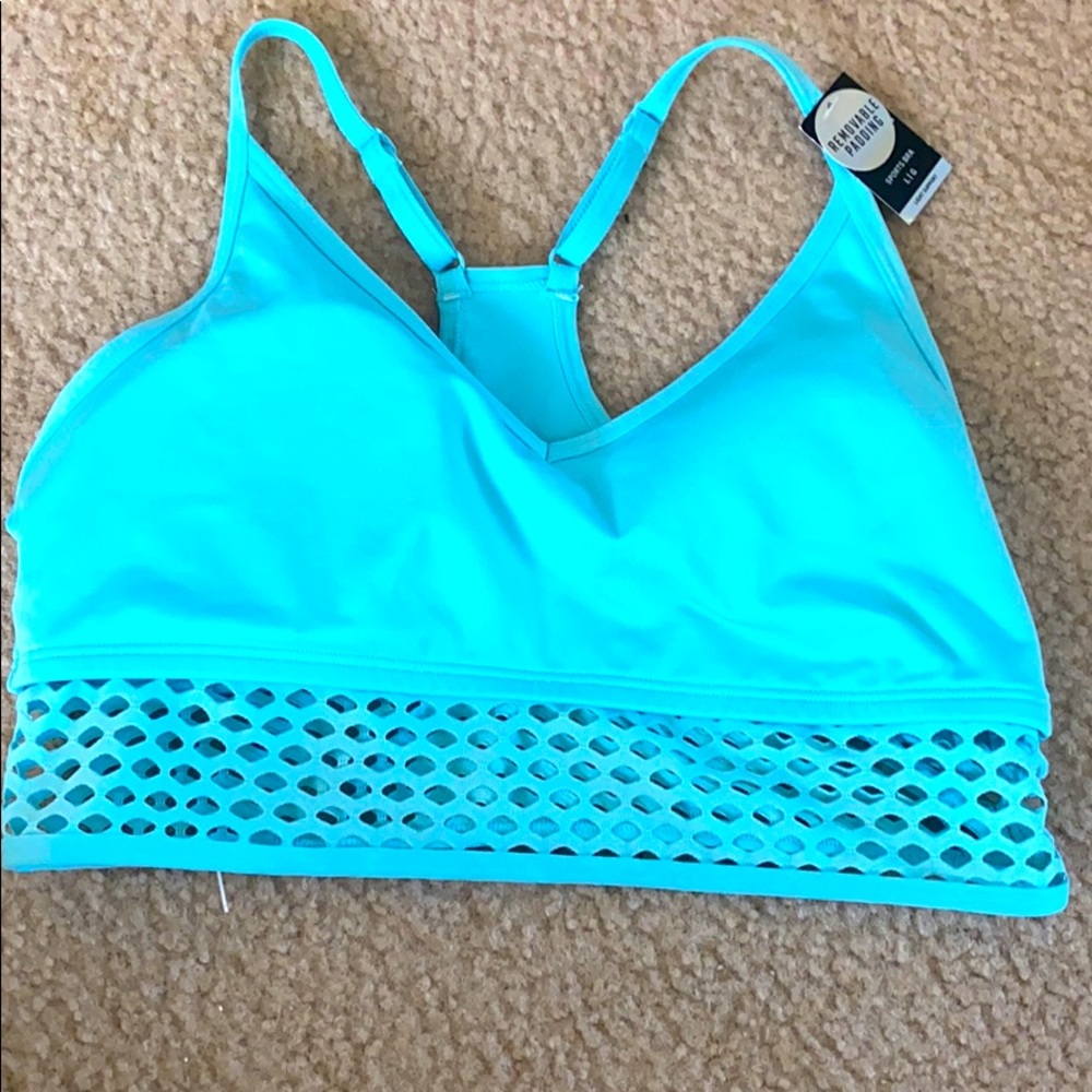 Aqua Victoria Secret Pink Sports Bra (Large) (New)